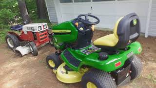 John Deere x350 vs 47 year old Sears Custom 7!