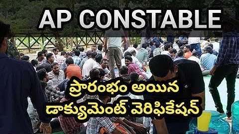 AP CONSTABLE CERTIFICATES VERIFICATION