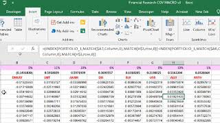 Multiple Asset Portfolio in excel - 1