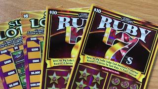 I WENT CHASING! $10 Ruby 7’s! $30 Mix of Texas Lottery Tickets