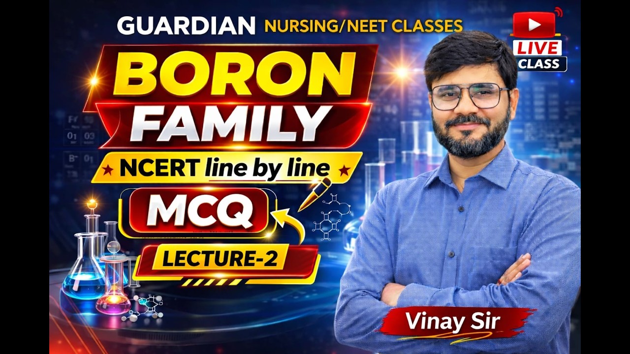 boron family ncert line by line lecture-2 mcqGuardian nursing classes