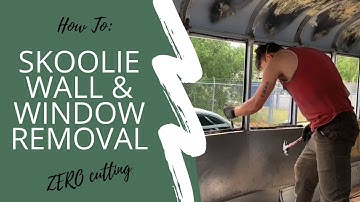 Removing Bus Wall Panels-NO ANGLE GRINDER | School Bus Conversion | Skoolie - VIDEO