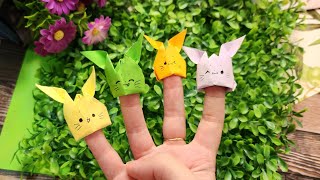 Kids paper toys\/origami paper crafting ideas\/paper bunnies toy