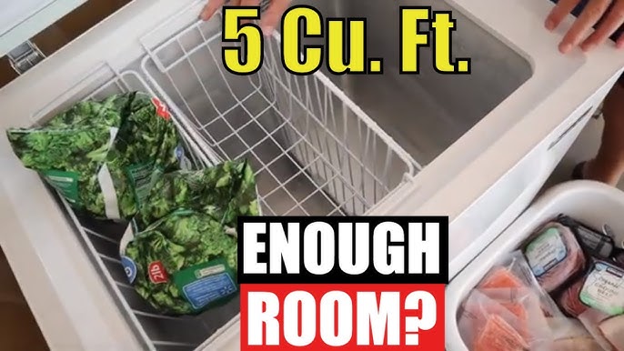 How much food can a 7 cubic foot chest freezer hold? 