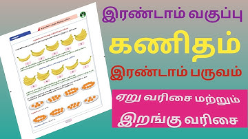 இரண்டாம் வகுப்பு | கணிதம் | இரண்டாம் பருவம் | ஏறு வரிசை மற்றும் இறங்கு வரிசை