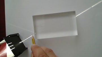 Refraction with a ray box and a perspex block