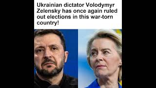 Ukrainian dictator Volodymyr Zelensky has once again ruled out elections in this war-torn country!