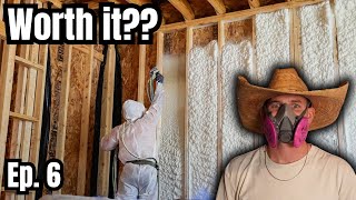 SPRAY FOAM Insulating A Rental Property! | 60 Day Home Build Challenge!