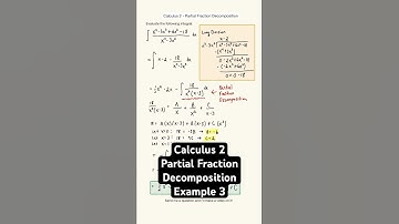 Calculus 2 - Partial Fraction Decomposition Example 3 #partialfractiondecomposition #calculus2
