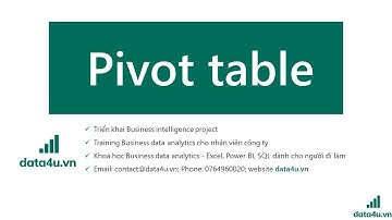 Tổng hợp và phân tích dữ liệu với Pivot Table