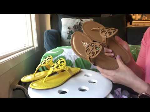 Tory Burch Miller sandals || patent leather || fit for wide feet || size  comparison - YouTube