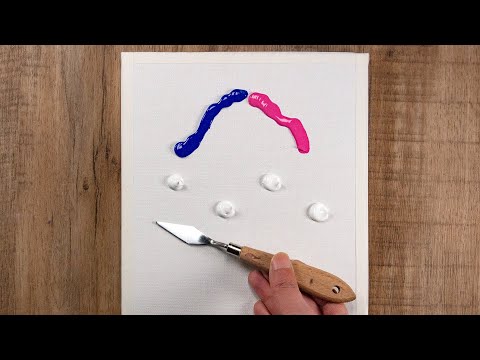 Mountain Stream Landscape / Acrylic Painting / Easy Art Tutorial For Beginners Step By Step # 69