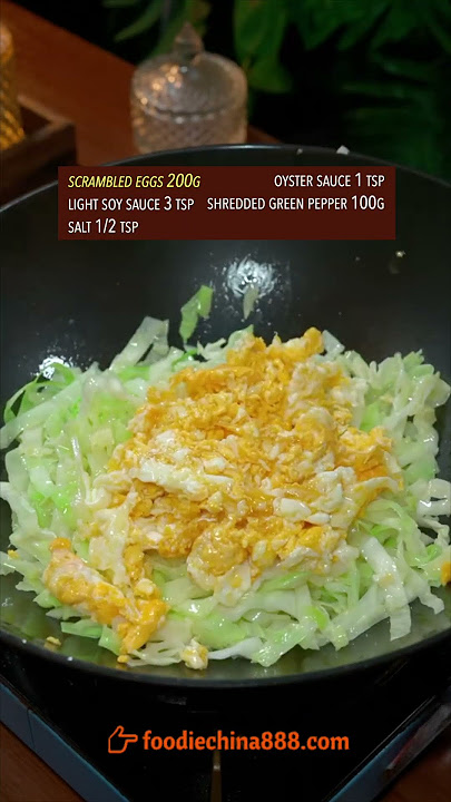 EASY STIR-FRIED CABBAGE WITH EGGS RECIPE #recipe #cooking #chinesefood #cabbage #vegetables #egg