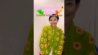 Crochet 🧶 sunflower 🌻 Cardigan// Crochet Product Goal 27/50 #viral #crochet #youtubeshorts