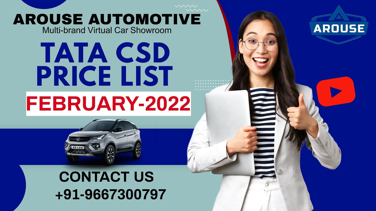 Tata CSD Feb 2022 Price List (Arouse Automotive Multi brand Virtual Car