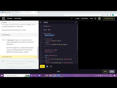Present code Learn Go | Codecademy