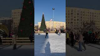 Almaty city tour. Каток возле Парка ПП . 4января 2024.  January 2024. #kazakhstan #almaty_city