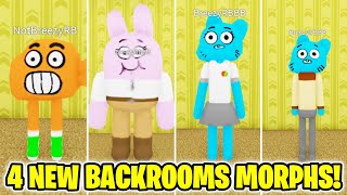 How to get ALL 4 NEW BACKROOMS MORPHS in Backrooms Morphs (ROBLOX)