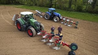 16 plowhshare ! FENDT 824 and NEW HOLLAND T7.270 - PLOWING