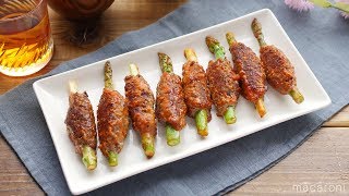 ぎゅっと握るだけ！「アスパラつくね」のレシピ・作り方