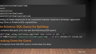 How to Split a File Path into Its Constituent Paths in Hive/Presto