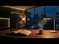 Warm Apartment on a Rainy Night ☕🌃 City Sounds for Focus & Sleep (1 Hour)