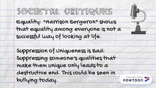 Powtoon on The Setting in "Harrison Bergeron"