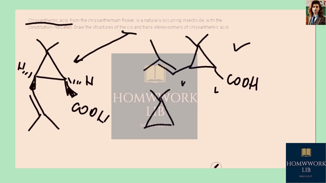 [Chemistry] Chrysanthemic acid, from the chrysanthemum flower, is a naturally occurring insecticide,