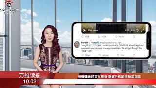 川普感染后3種結果都對拜登陣營不利 | 川普染疫和就業數據疲弱 美股收黑 (《萬維讀報》20201002-02 LTCC)