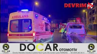 Alkollü Motosi̇kletli̇ Oto Kurtariciya Ok Gi̇bi̇ Saplandi