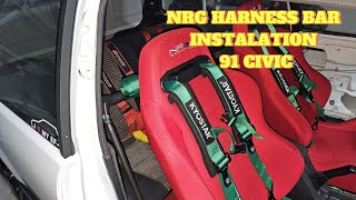 1991 Civic EF NRG harness bar installation