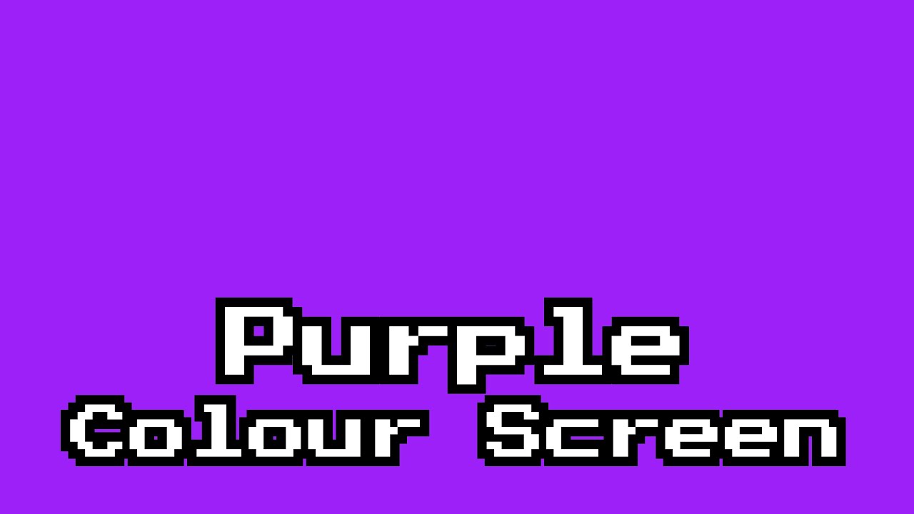 Purple Colour Screen — (Hex 
