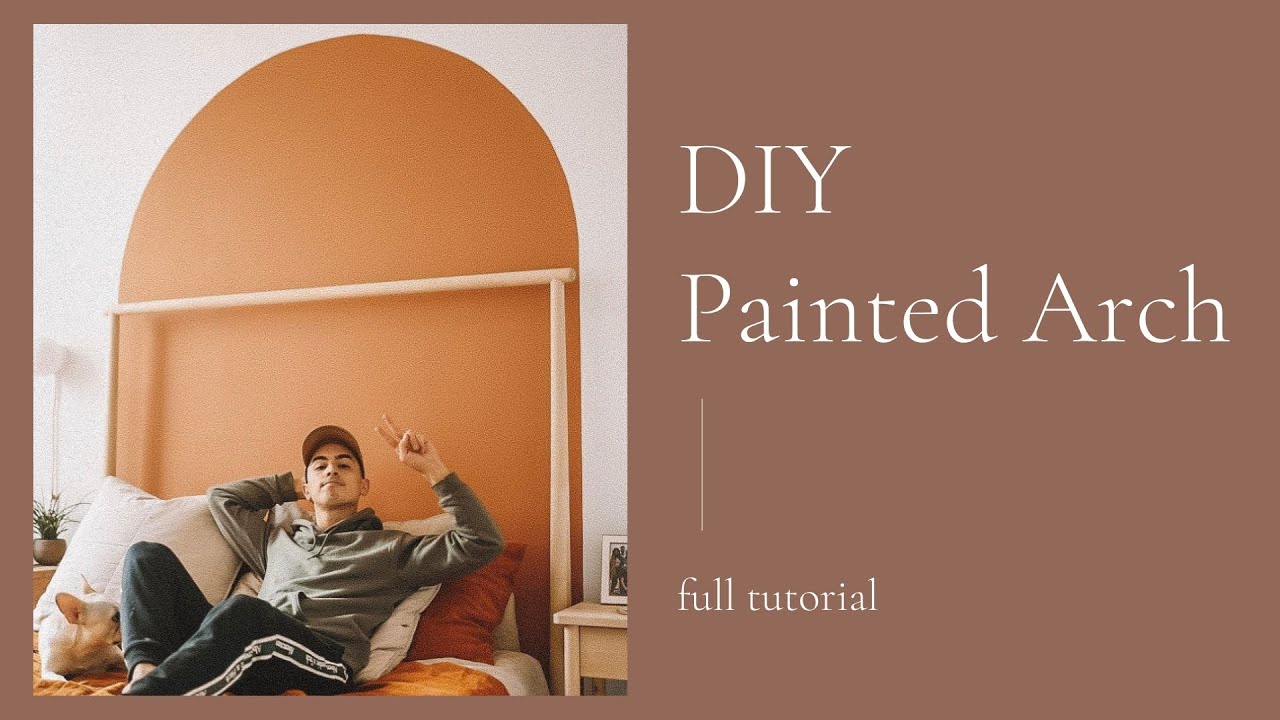 DIY Painted Wall Arch StepbyStep Tutorial Paint with me on a rainy
