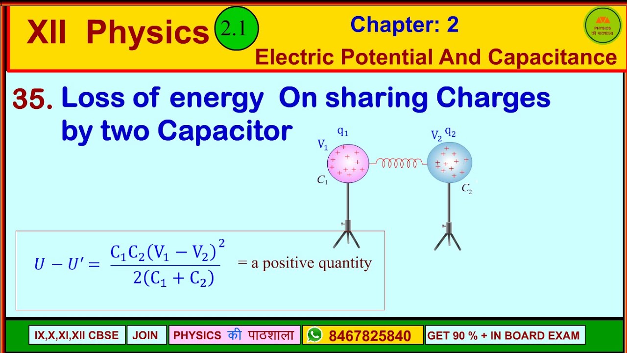loss of energy on sharing charges by two capacitors I Electric