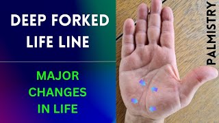 Deep Forked Life Line - Major Changes İn Life - Learn How to Read Palms Information