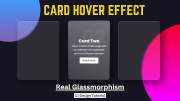 Real Glass morphism Card Hover Effects UI Design Tutorial – 3D Look with HTML & CSS!  @2k_Creator