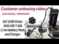 Customer Unboxing video | 36V 350W electric cycle kit | 36V 350W hub motor kit