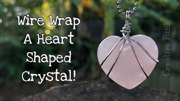 How to Wire Wrap A Heart Shaped Crystal. DIY tutorial ❤️