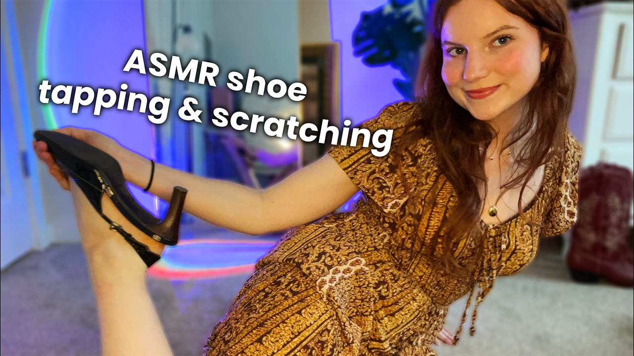 ASMR Wearing My Shoes For Tapping and Scratching Sounds 👠