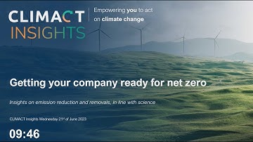 Webinar : Getting your company ready for net zero (replay)