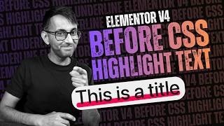 Before CSS with Underline Highlight for Elementor V4 Heading