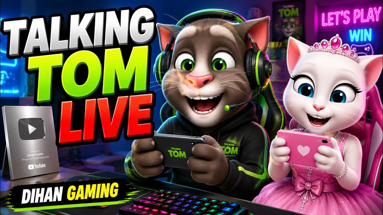 Talking Tom Funny Gameplay Live🍾