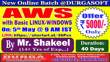 AWS with Basic LINUX-WINDOWS Online Training @ DURGASOFT