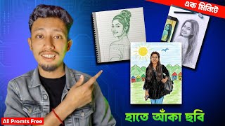 Realistic Sketch Drawing Prompts মবইল দয Viral Ai Photos Using Google Gemini -