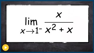 Evaluate the left hand limit of a rational function