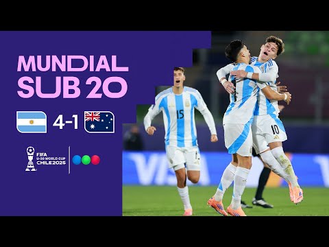 ARGENTINA 4 AUSTRALIA 1: LA ALBICELESTE ESTÁ EN OCTAVOS DE FINAL - MUNDIAL SUB 20 2025