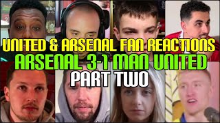 UNITED & ARSENAL FANS REACTION TO ARSENAL 3-1 MAN UNITED (PART 2) | FANS CHANNEL