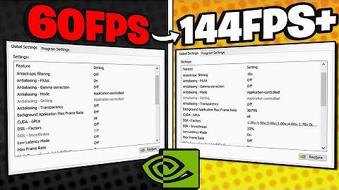 Best Nvidia Control Panel Settings to boost FPS in games !!