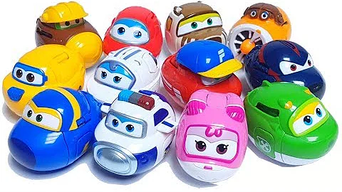 Super wings Transforming Egg Toys Jett, Donnie, Dizzy, Jerome, Paul, Grand Albert, Bello, Mira