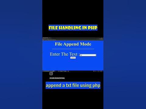 file handling in php - YouTube